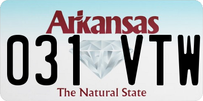 AR license plate 031VTW