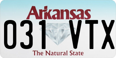 AR license plate 031VTX