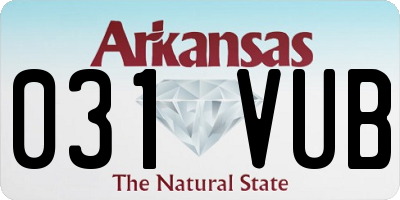 AR license plate 031VUB