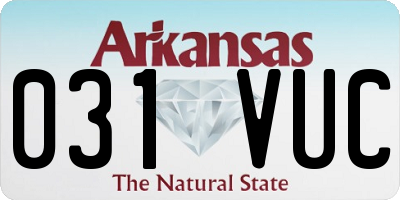 AR license plate 031VUC
