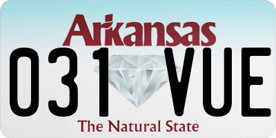 AR license plate 031VUE