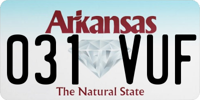 AR license plate 031VUF