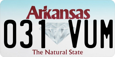 AR license plate 031VUM