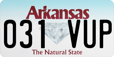 AR license plate 031VUP