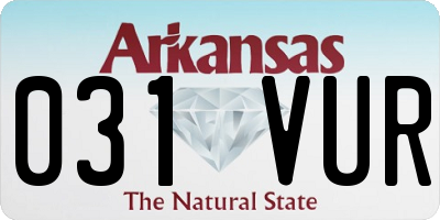 AR license plate 031VUR