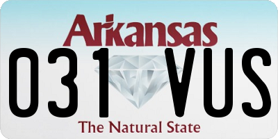 AR license plate 031VUS