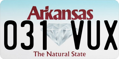 AR license plate 031VUX