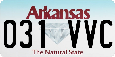 AR license plate 031VVC