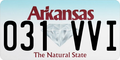 AR license plate 031VVI