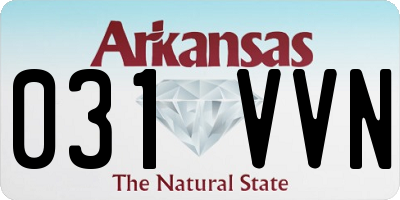 AR license plate 031VVN