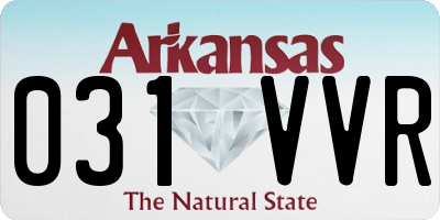 AR license plate 031VVR