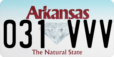 AR license plate 031VVV
