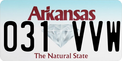AR license plate 031VVW
