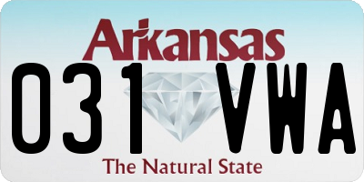AR license plate 031VWA