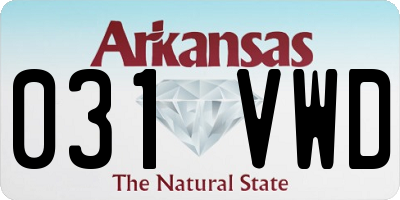 AR license plate 031VWD