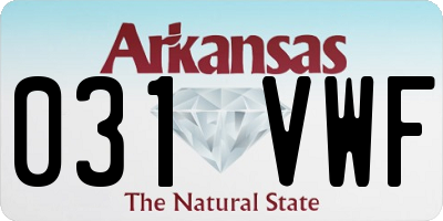 AR license plate 031VWF