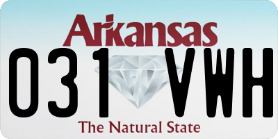 AR license plate 031VWH