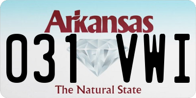 AR license plate 031VWI