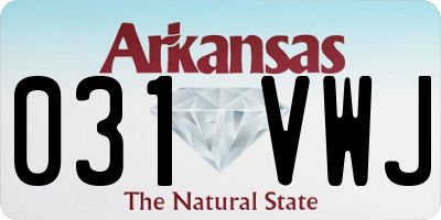 AR license plate 031VWJ