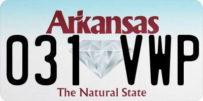 AR license plate 031VWP