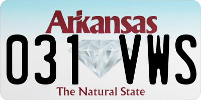 AR license plate 031VWS