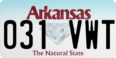 AR license plate 031VWT