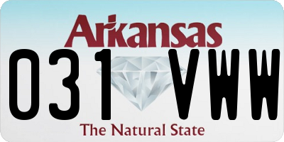 AR license plate 031VWW