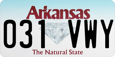 AR license plate 031VWY