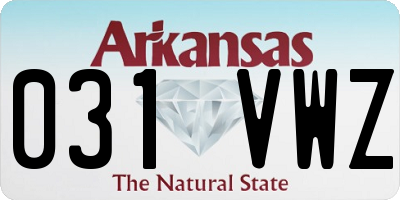 AR license plate 031VWZ