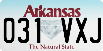 AR license plate 031VXJ