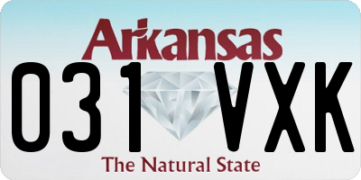 AR license plate 031VXK