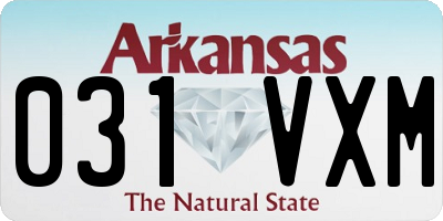 AR license plate 031VXM