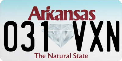 AR license plate 031VXN