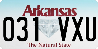AR license plate 031VXU