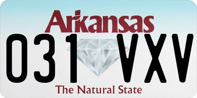 AR license plate 031VXV