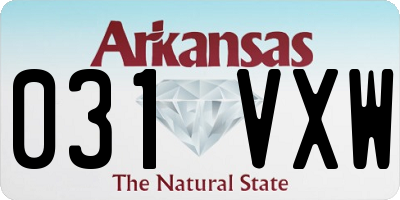 AR license plate 031VXW
