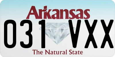 AR license plate 031VXX