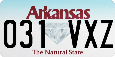 AR license plate 031VXZ