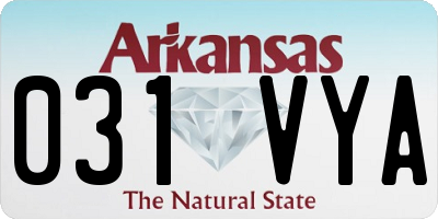 AR license plate 031VYA