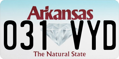AR license plate 031VYD
