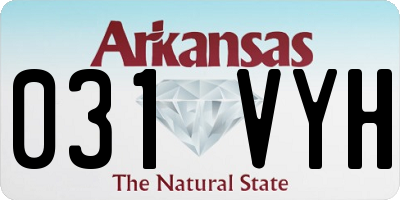 AR license plate 031VYH