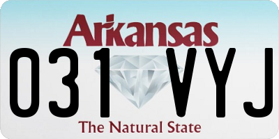 AR license plate 031VYJ