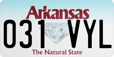 AR license plate 031VYL