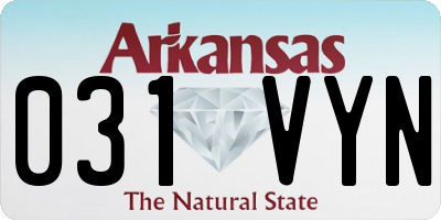 AR license plate 031VYN