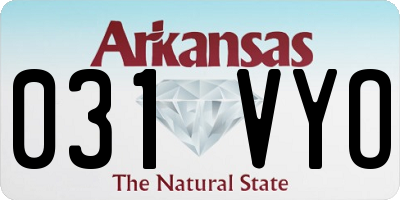 AR license plate 031VYO