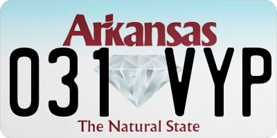 AR license plate 031VYP