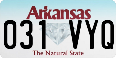AR license plate 031VYQ