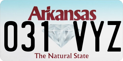 AR license plate 031VYZ