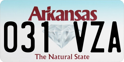 AR license plate 031VZA