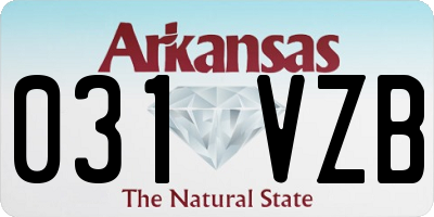 AR license plate 031VZB
